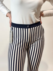 Pantalone a righe blu e bianco nuovo