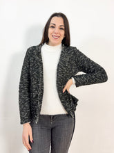 Giacca drappeggiata in tweed