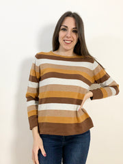 Pullover a righe con lurex