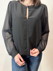 Blusa effetto puntinato