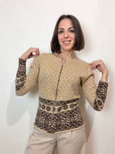 Cardigan stile norvegese in lana