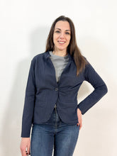 Blazer blu in cotone