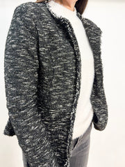 Giacca drappeggiata in tweed