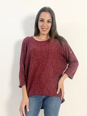 Maxi pullover borgogna