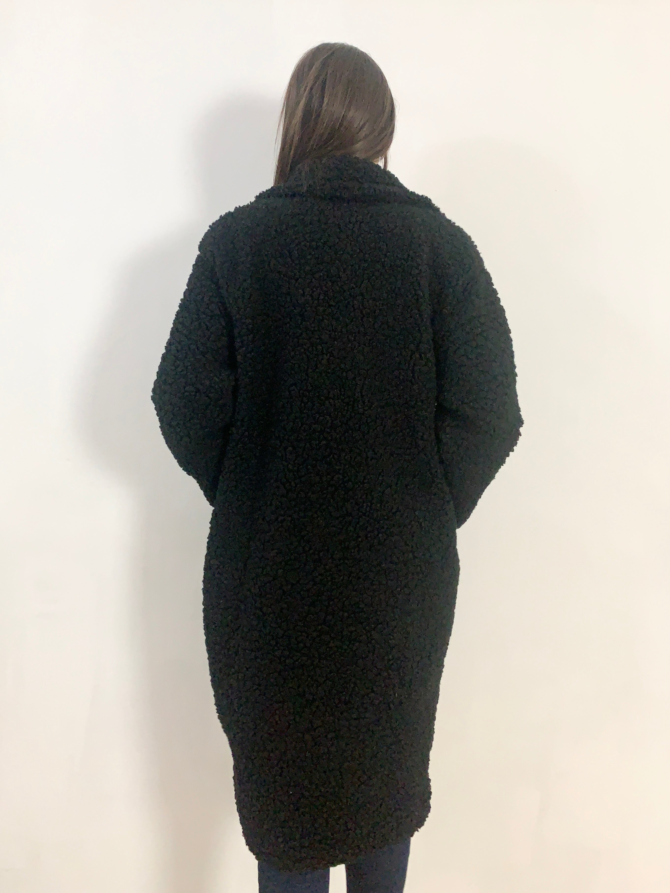 Cappotto teddy nero