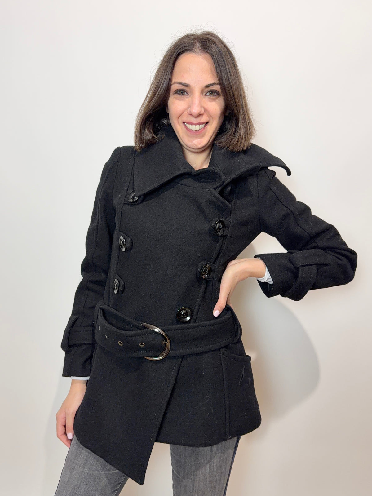 Phard · Cappottino sartoriale con cintura in vita