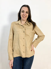 Camicia effetto scamosciato