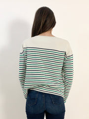 Rifinito pullover a righe