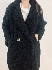 Cappotto teddy nero