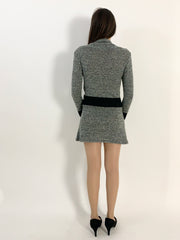 Abito melangiato nero e grigio