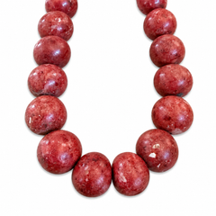Collana vintage con maxi sfere rosso corallo – Stile statement