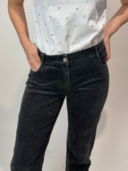 CristinaEffe · Pantalone in velluto nero, linea dritta