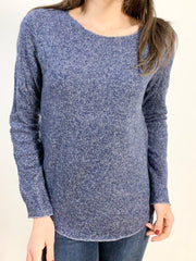 Pullover melangiato blu