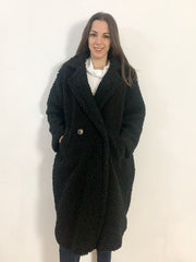 Cappotto teddy nero