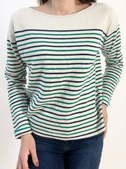 Rifinito pullover a righe