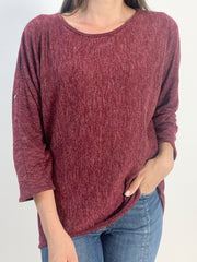 Maxi pullover borgogna