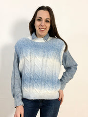 Gilet motivo treccia