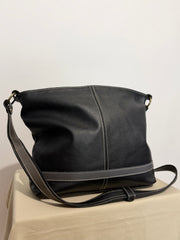 Avorio · Borsa in vera pelle