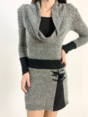 Abito melangiato nero e grigio