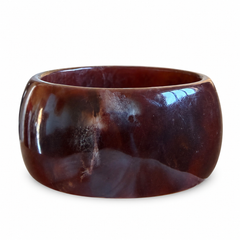 Bracciale rigido vintage effetto tartarugato – Tonalità ambra