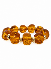Bracciale vintage · Perle scultoree effetto ambra