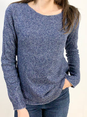 Pullover melangiato blu