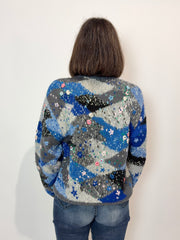 Cardigan Artigianale Ricamato · Fantasia Anni ’80