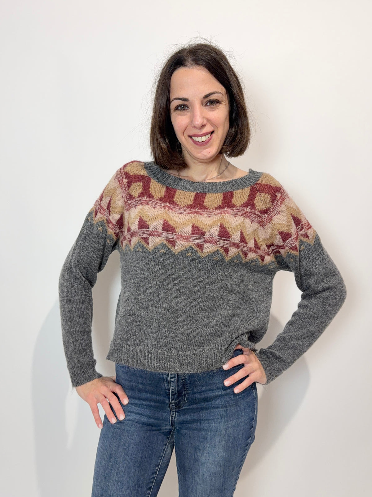 Pullover vintage · Fantasia geometrica