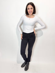 Replay · Jeans skinny neri a vita regolare