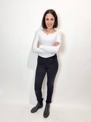 Replay · Jeans skinny neri a vita regolare