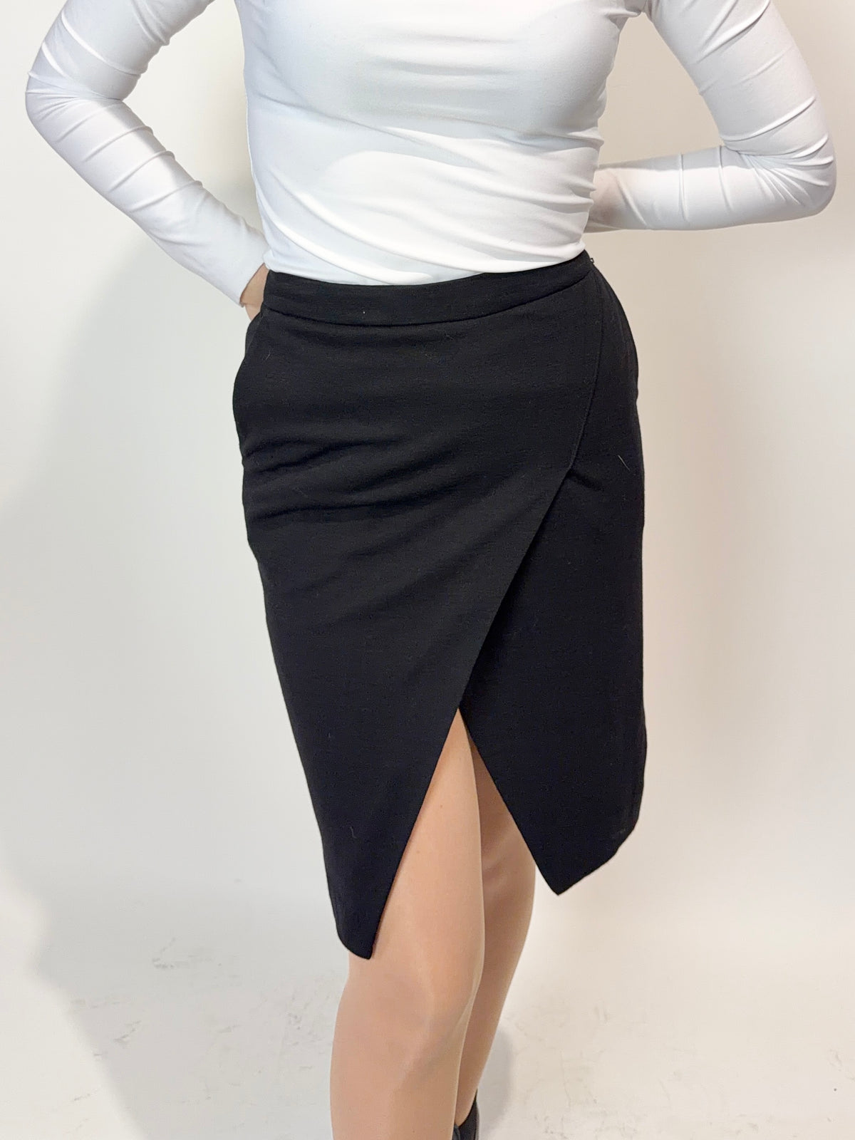 Liu Jo · Gonna a portafoglio nera, linea sartoriale