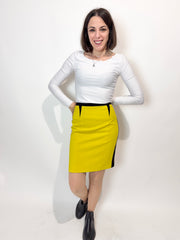 Pennyblack · Gonna a tubino bicolore giallo e nero