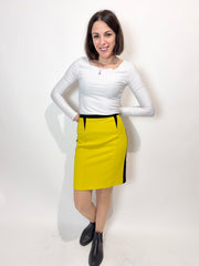 Pennyblack · Gonna a tubino bicolore giallo e nero